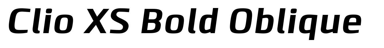 Clio XS Bold Oblique